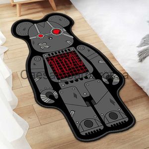 Tapis Tapis de dessin animé irrégulier Bearbricks Tapis multicolore Violence Ours Tapis pour chambre à coucher Chevet Antidérapant Mode Tapis de sol Tapis