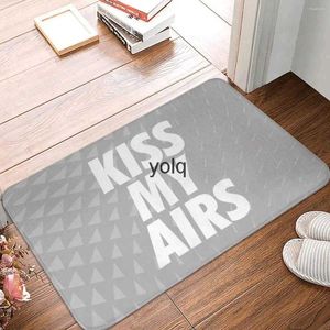 Tapis Kiss My Airs Sneaker Head Hype Paillasson Tapis Tapis Tapis Footpad Polyester Antidérapant Sable Grattage Couloir CuisineH24229
