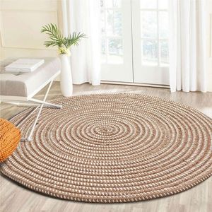 Tapis tricot tissé rond pour salon ordinateur chaise tapis enfants jouer tente tapis de sol vestiaire tapis et tapis1