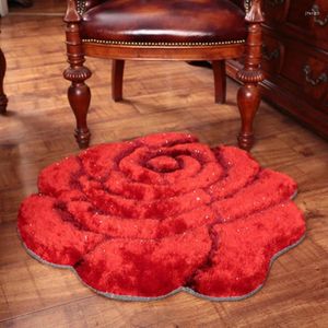 Carpets Luxury Home Capinet High Quality 3D Red Rose Match Decor pour le salon CHAMBRE SACION CHAUTS ÉPÉPRISE