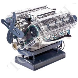 Alfombras mini motor modelo V8 simulación de ocho cilindros bricolaje de juguete ensamblado