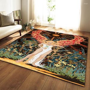 Tapis Art moderne motif rétro pour salon chambre tapis décor à la maison tapis doux et tapis étude tapis de sol antidérapants
