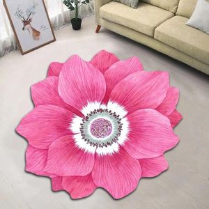 Carpets Pastoral Flower Captume bébé rampe de la couverture de pivoine de forme spéciale magnolia 60x60cm joint de porte salon table de thé