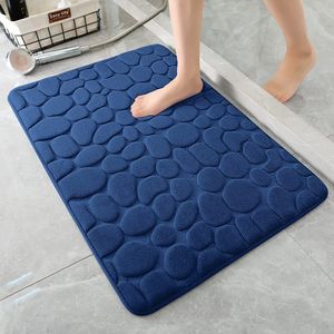 Tapis galet en relief salle de bain tapis de bain tapis antidérapant lavabo baignoire plancher latéral salle de douche porte mousse à mémoire 230525