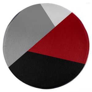 Carpets séries rouges-géométrie à ronde salon minimaliste chambre luxuelle chaude tapis moelleux à la maison