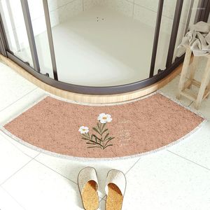 Tapis rond salle de bain tapis anti-dérapant salle de douche tapis toilette pied incurvé sol