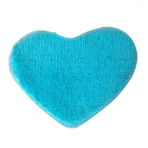 Alfombras forma de corazón dulce alfombra de área de piso esponjoso alfombras de área sin deslizamiento alfombras para comedor de dormitorio 30 x 40 cm (azul)