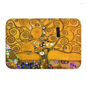 Alfombras Árbol de vida de Gustav Klimt Mat de puerta delantera Pintura impermeable ART PARINE COUMAT COMITA