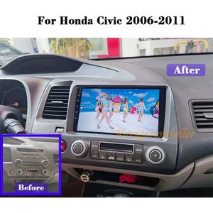 CarPlay Auto pour Honda civic 2004-2011 navigateur système de Navigation Gps de voiture navigateur Satellite lecteur DVD de voiture Tracker Bluetooth wifi stéréo Auto Radio écran tactile