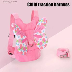 Harnais de sécurité pour bébé, ailes d'ange, sac à dos, transport pour nourrissons, ceintures de marche pour bébés mignons filles, sacs de marche d'apprentissage rose L240320