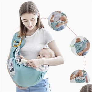 Porte-bébés Slings Sacs à dos S Baby Wrap Born Sling Double usage Infant Nursing Er Mesh Tissu Allaitement Sac kangourou réglable 231101 D Dh6Wc