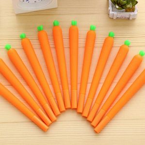 Livraison gratuite stylo à bille rouleau carotte 0.5mm Orange forme végétale papeterie cadeau de noël