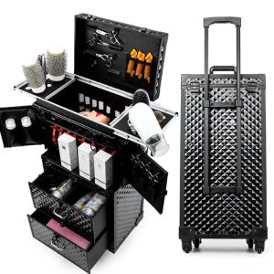 Carry-Ons Highend Professional Hairdressing Trolley Buggage Toolbox Salon Coiffeur de beauté Makeup Big Luxury Dother Cosmetic Case