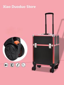 Carry-ons Makeup Suitcase Trave Beauty Beauty Cosmetics Organisateur Box Box Manucure Suises de grande capacité Wheels Trolley Case