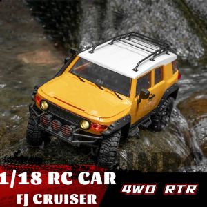 Coches 1:18 RC coche 1/18 Fj Cruiser RTR simulación eléctrica 4wd Rc modelo Crawler vehículo todoterreno estructura Bodyonframe adultos niños