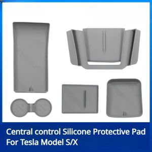 CARJA DE CONTROL DE CONTROL CENTRALES Caja de almacenamiento para la almohadilla de almacenamiento de la almohadilla de almacenamiento de la consola Central Tesla X S Mat