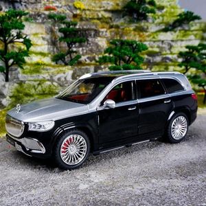 Cars Diecast Model 1/24 Maybach GLSClass GLS600 SUV Alloy Car Model Diecasts Metal Toy Luxy Car Model Collection Sound Light Simulatio