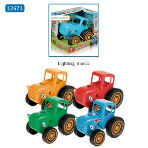 COS Aprendizaje temprano juguete para automóvil pequeño nuevo mini juguetes modelador de automóviles tractor azul tractor temprano aprendizaje azul cable modelo de automóvil juguete niños