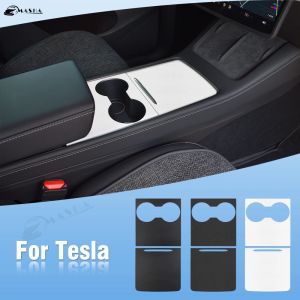 Coches para Tesla modelo Y modelo 3 2021 2022 2023, cubierta protectora para consola central, Panel de envoltura de Control Central, pegatina, película, accesorios para coche