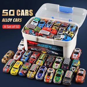 Voitures originales 50 pcs mini-jouet de voiture tirage en arrière avec cartographie cartographie inertie voitures idiot de véhicule de véhicule pour enfants