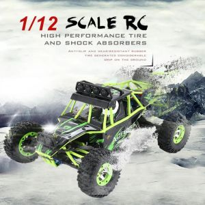 Voitures wltoys 12427 12428 2.4G 1:12 4wd Crawler Remote Control RC Car avec LED Light Two Battery Buggy Vehicle Trucks Toys Kid