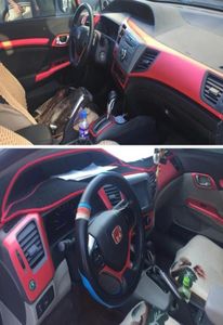 CarStyling 3D 5D fibre de carbone voiture intérieur Console centrale changement de couleur moulage autocollant décalcomanies pour Honda Civic 201220155733566