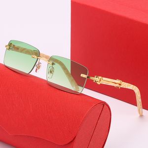 lunettes carti lunettes de soleil de luxe or argent mode parasol composite résine métallique sans monture optique rectangle cadre classique homme designer lunettes de soleil en corne de buffle