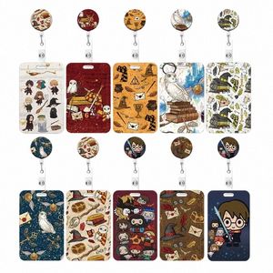 Carto Anime Carte Holder Clip rétractable Busin ID Badge Card Card Reel Yoyo Cartes Employee Couvre les travailleurs Hang Certificats 54UV #