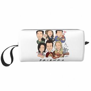 Carto Comic Friends Bolsa de maquillaje Mujeres Viajes Organizador cosmético Fi TV Show Almacenamiento Bolsas de aseo F2v4 #