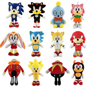 Cartoon Character Super Hedgehog Plush Doll Peluche De Sonic Filled Toy Soft Children's Gift Peluches Hedgehog