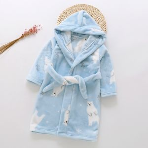 Dessin animé Enfants Robe Flanelle Bébé Peignoir À Manches Longues À Capuche Enfants Peignoir Belle Animal Enfant Garçon Filles Robes Enfants Vêtements 1408 B3