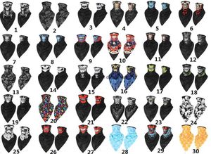Mascarilla de dibujos animados Bufandas mágicas triangulares bufanda Impresión 3D cráneo esqueleto Cuello polaina Protector solar Pañuelo Deporte al aire libre máscaras de motocicleta fantasma