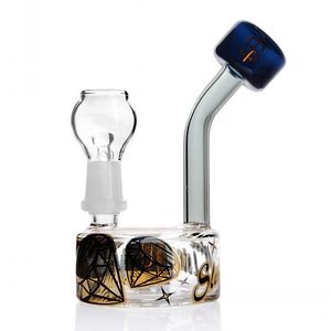 Vasos Vaso Bong Cachimbas Burbujeador Humo Pipas de agua Dabber Chicha Bongs de agua de vidrio grueso Dab Rig con tazón de 14 mm