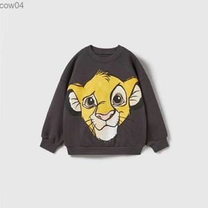 Cartoon Sweatshirts Pure Color Casual Sports Long-sleeved TShirt For Boys And Girls Fashion Wear Cute New Style Cotton Hoodies L230625