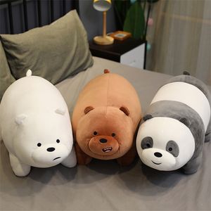 Dibujos animados Tres osos desnudos Muñeca de peluche Almohada Acuéstese Panda Tamaño grande Juguetes rellenos Regalos para niños Regalo de cumpleaños MX200716