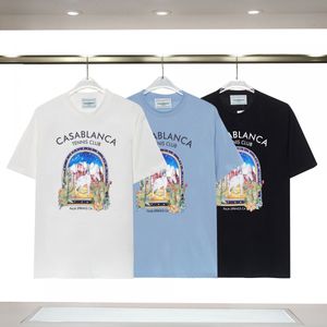 Casablanc Shirt Mens Designer T-shirt Casa Blanca T-shirt Fashion Brand Men Casablanca Tees For Men Tee Graphic Tee Tee Coton Soft Coton Matériau Summer Tops