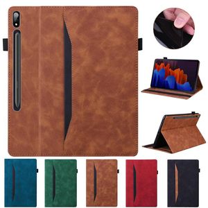 Caso para Samsung Galaxy Tab A7 A8 S8 S7 Plus Fe Ultra 14 6 Case PU Leather Business Tablet para Tab S7 Fe Plus Ultra Book Cover