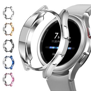 Case for samsung Galaxy watch 4 classic 46mm 42mm TPU Plated all-around bumper cover Screen protector Galaxy watch 4 44mm 40mm