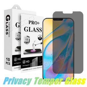 Protecteur d'écran en verre trempé avec coupe pour iPhone 14 Pro Max 13 Mini 12 11 X XR XS 7 8 Plus SE Anti-empreintes digitales avec emballage de vente au détail