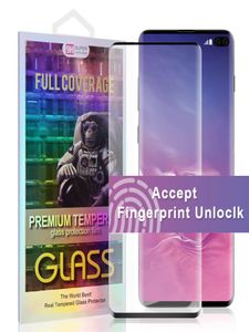 Verre trempée conviviale pour Samsung S22 Ultra Galaxy Note 20 Plus S10E S21 Protecteur d'écran 5D Couverture complète touchant Unclock5179402