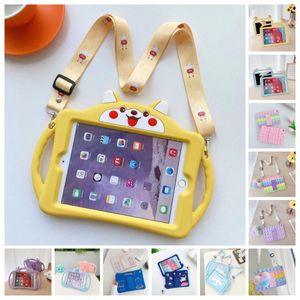 Case Kids Cartoon Silicon Stand Cover pour iPad 7th 8th 10.2 6th 9.7 2018 2017 Mini 5 11 Air 1 2 3 4 Tablet Case Shell Funda