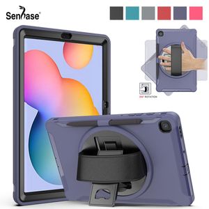 Case Kids Safe ShockproofP PC + TPU combo STRAP STRAP STRAP Tablet Cover pour Samsung Galaxy Tab S6 Lite 10.4 2020 SMP610 SMP615