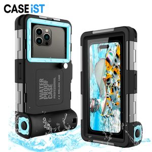 CASEiST Étui de téléphone étanche sous-marin professionnel universel pour plongée en apnée IP68 plongée 15 m 50 pieds Photo vidéo couverture pour iPhone Samsung Huawei Motorola jusqu'à 6,8 pouces