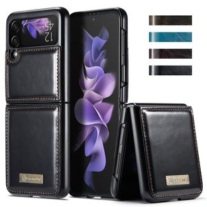 Caseme luxe rétro daim PU sac à main en cuir étuis antichoc portefeuille couverture pour Samsung Galaxy Z Flip 3 5G Flip3