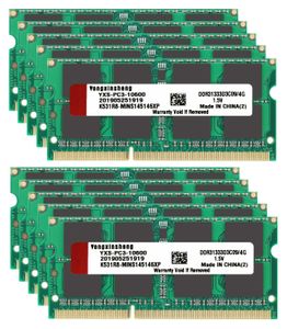 Cas 10 pièces Set DDR3 DDR3L RAM 4GB 8 Go 1600MHz 1333MHz ordinateur portable ordinateur portable PC3 12800S 10600S Mémoire en gros