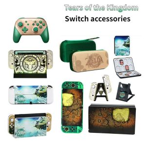 Cas 2023 ZD Larmes du royaume Totk Silicon Soft Hard Protective Game Case TPU Soft Shell pour Nintendo Switch ou Accessoires OLED