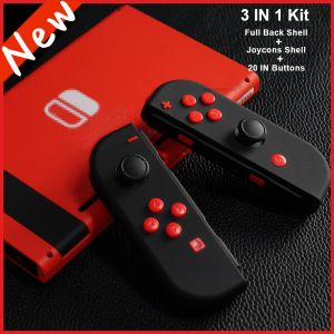 Caisses rouges noirs pour le commutateur nintendo joycons shell bricolage de couleur de couleur de remplacement de carter de remplacement de carter de boîtier pour les accessoires de commutation