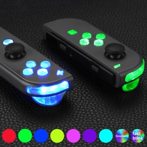 Casos Extrema 7 colores 9 modos Kit de LED Joycon DFS, botones de gatillo abxy multicolores luminados para el interruptor NS OLED Joycon