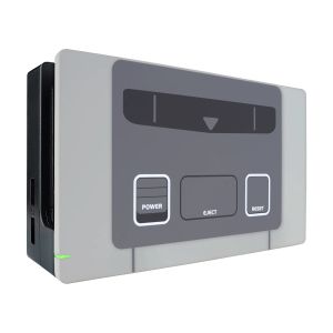 Carcasas eXtremeRate SFC SNES clásico estilo europeo placa frontal personalizada agarre suave al tacto carcasa de repuesto DIY para Nintendo Switch Dock