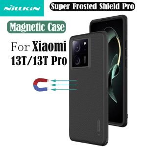 Cas pour Xiaomi 13T Pro Case pour Magsafe Magnetic Case Nillkin Grosted Shield Pro TPU Frame Hard PC Back Couverture pour Xiaomi Mi 13T